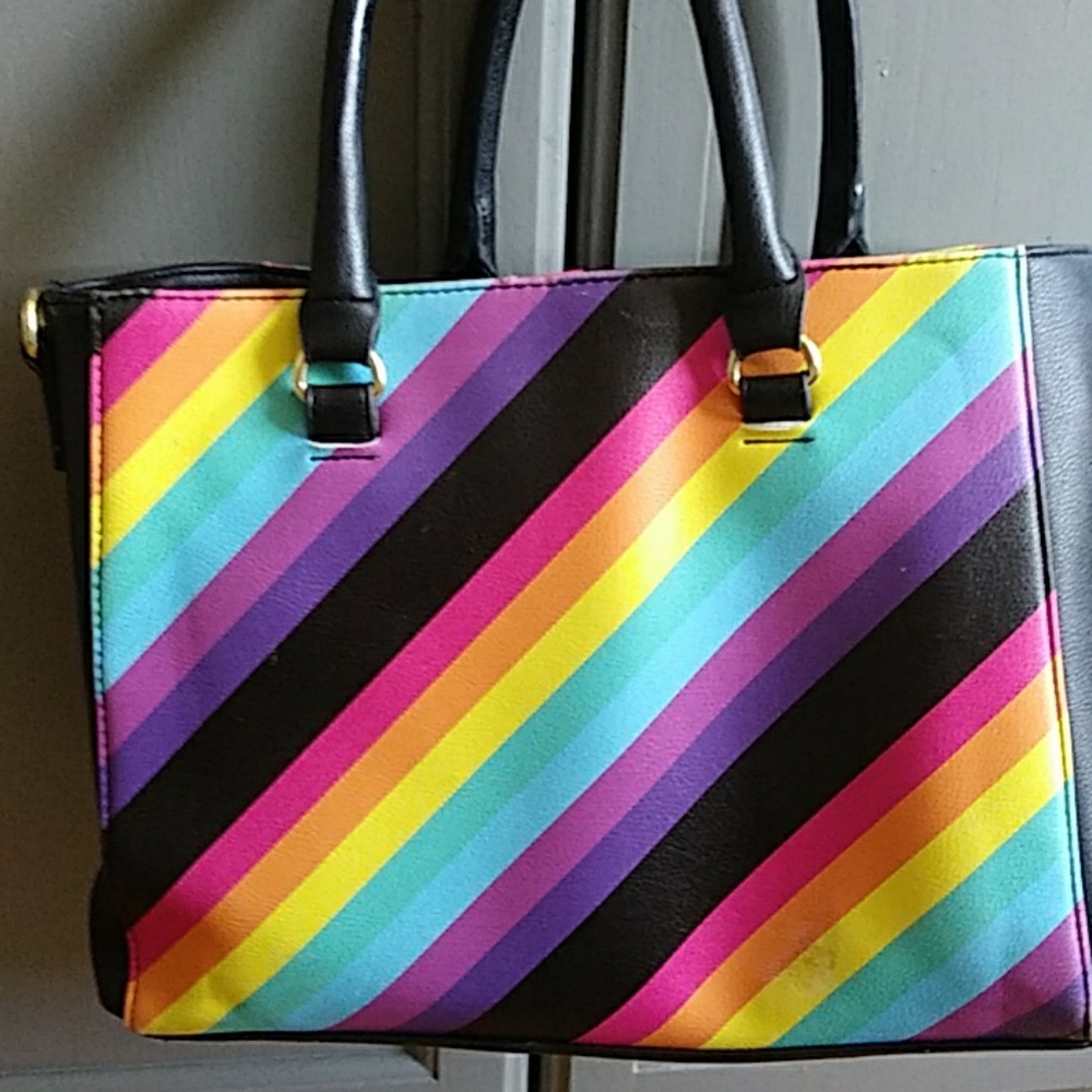 Betsy Johnson Rainbow Satchel - Picture 2 of 5